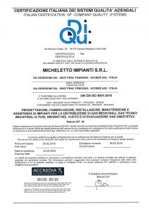 Certificato 9001-2015